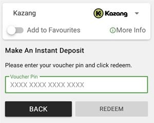 Betway Kazang Voucher Redeem