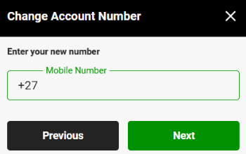 Change Betway Account Enter Number 