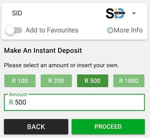 Betway Quick EFT Deposit