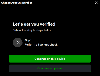 Change Betway Account Choose Device